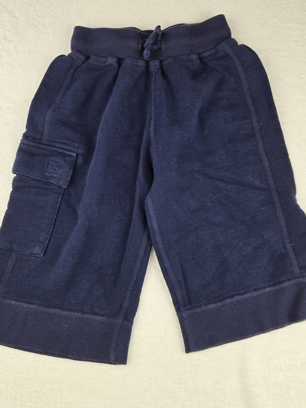 Hanna Andersson Blue Cotton Pants Boys Size 110 5 Baggy Cargo Drawstring